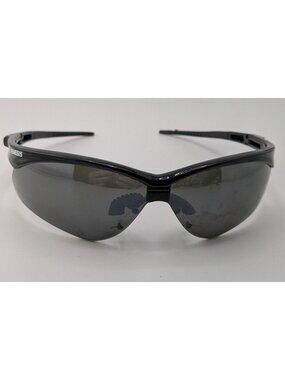 Nemesis Safety Sunglasses Black Wraparound Style With Gray Lenses 86mm Scratch R
